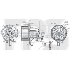 Вентилятор салону Audi A4 B8, Audi Q5, Audi A5 - 8K1820021C (FPS)