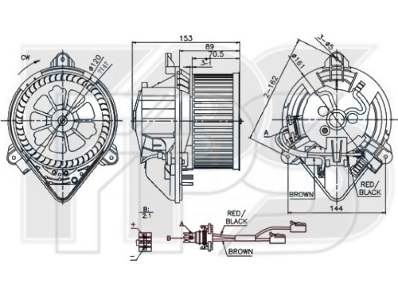 Вентилятор салону Citroen Berlingo, Peugeot Partner - 6441L3 (FPS)