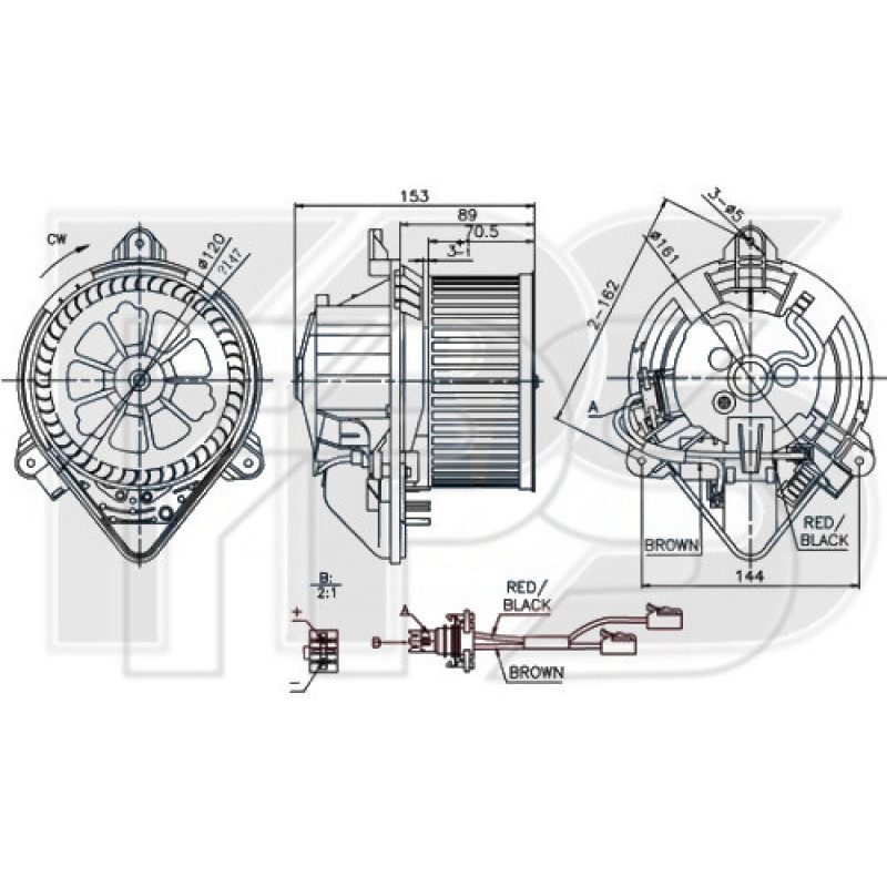 Вентилятор салону Citroen Berlingo, Peugeot Partner - 6441L3 (FPS)