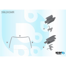 Молдинг лобового скла Honda CR-V (97-01) П-подібний (ICOR)