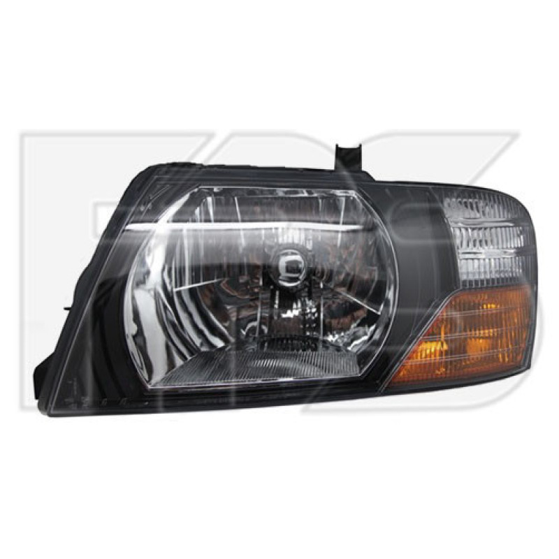 Фара Mitsubishi Pajero Wagon 3 03-07 права (FPS) мех./електричних ма., чорний відбивач