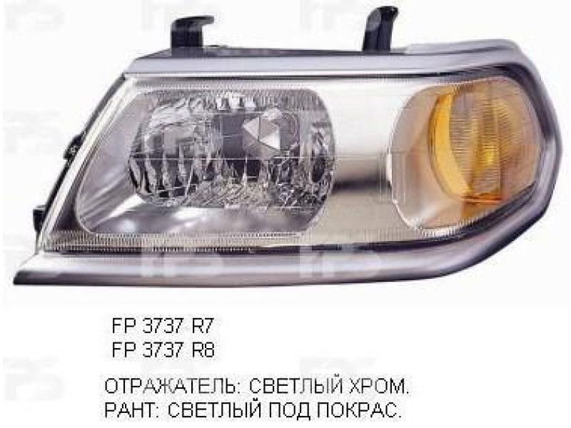Фара Mitsubishi Pajero Sport 00-08 права (FPS) рант під покрас 8301A312HA