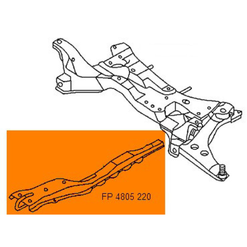 Поздовжня балка (лижа) Mitsubishi Lancer 9 04-08 (FPS) MR455094