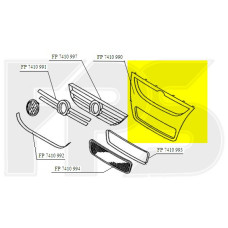 Рамка решітки VW Touareg 07-09 хром (FPS) 7L6853651K