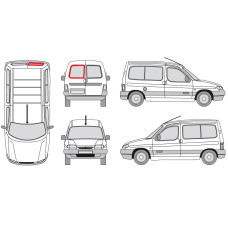 Заднє скло ліве без обігріву Citroen Berlingo, Peugeot Partner 1996-2008 XYG