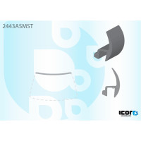 Молдинг лобового скла верхній BMW 7 E65/E66 01-08 (ICOR)