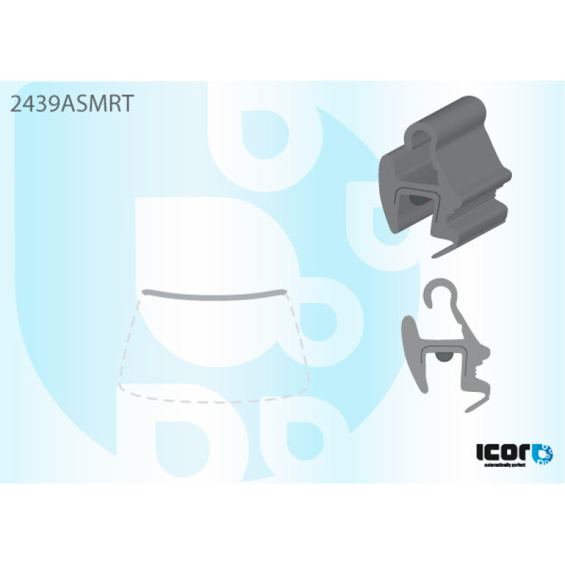 Молдинг лобового скла верхній на BMW X5 E53 00-06 (ICOR)