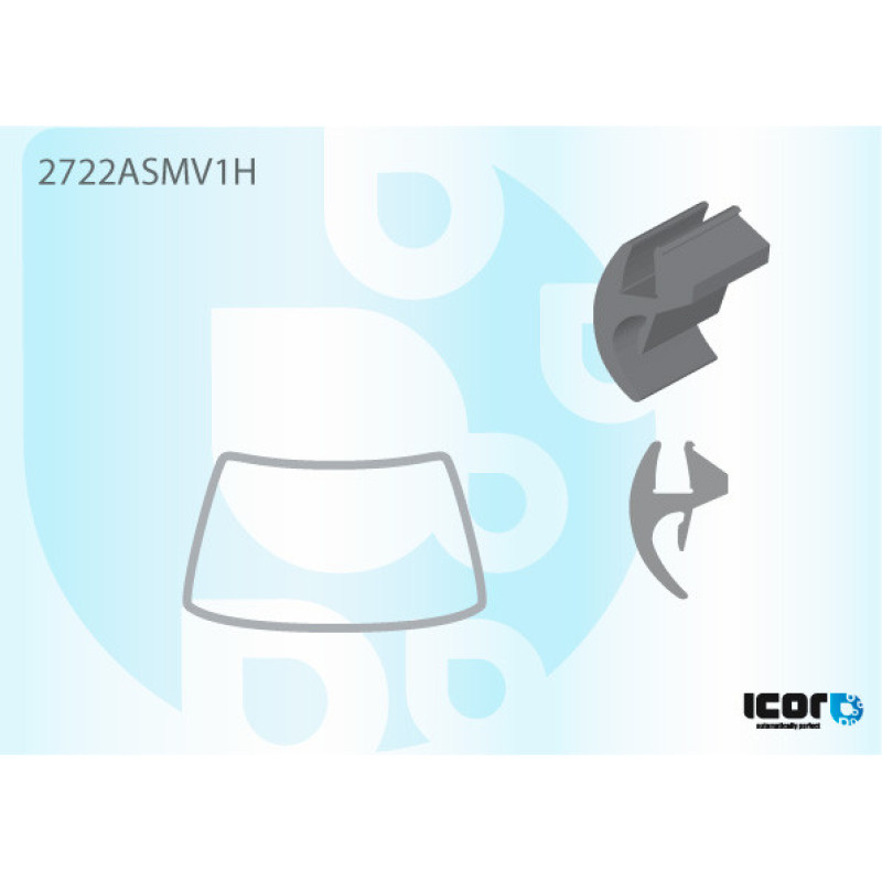 Молдинг лобового скла по периметру Fiat Ducato, Citroen Jumper, Peugeot Boxer (94-06) ICOR