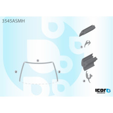 Молдинг лобового скла Ford Escort / Orion 90-00 (Icor) ущільнювальна гумка