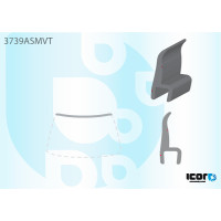 Молдинг лобового скла верхній Ford Transit 00-14 (ICOR)