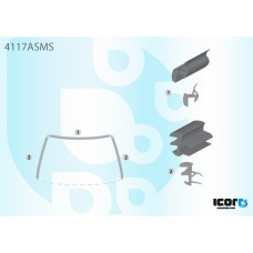 Молдинг лобового скла Hyundai Sonata 99-05 (Pilkington)