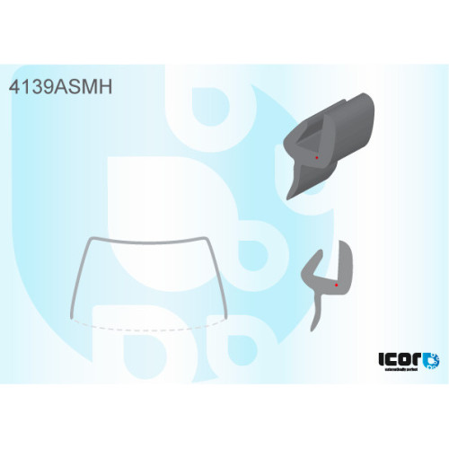 Молдинг лобового скла Hyundai i20 2009-2012 (Icor)