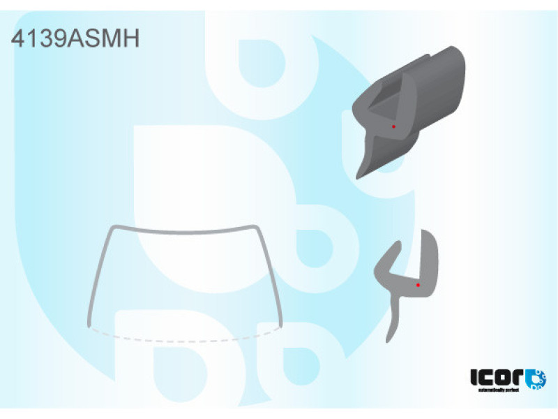 Молдинг лобового скла Hyundai i20 09-12 (Icor)