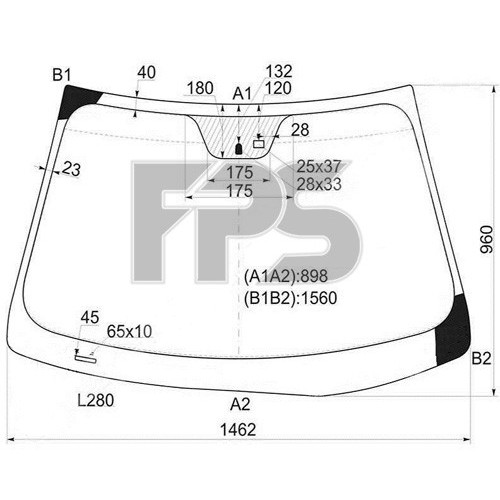 Лобове скло Hyundai Sonata YF 2011-2014 (XYG) GS 3230 D11