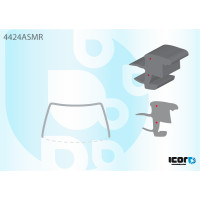 Молдинг лобового скла Kia Sportage 04-10 (Icor)