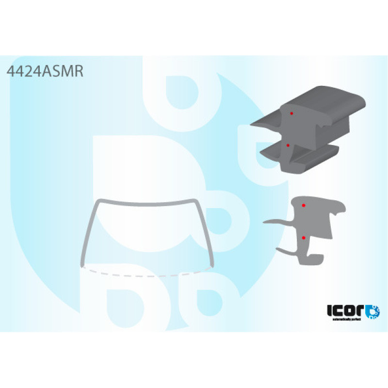 Молдинг лобового скла Kia Sportage 04-10 (Icor)