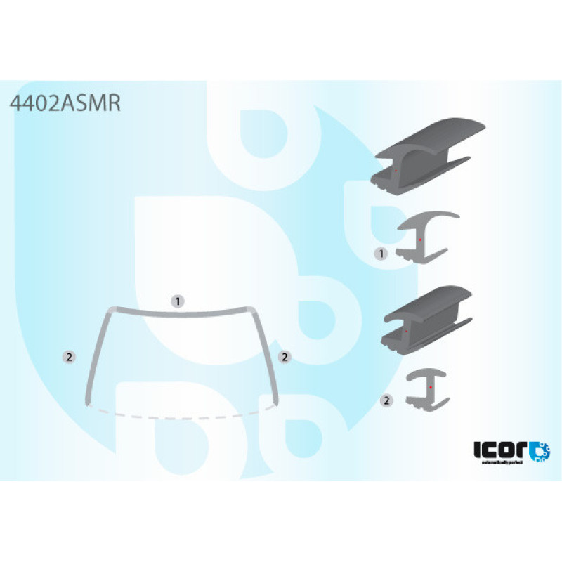 Молдинг лобового скла Kia Sportage 93-03 (Icor)