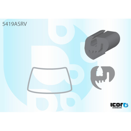 Молдинг лобового скла Mercedes 207-410 1977-1995 (Icor)