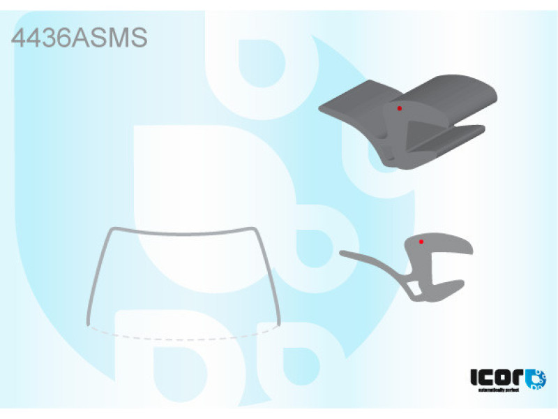 Молдинг лобового скла Kia Cerato 09-12 (Icor)