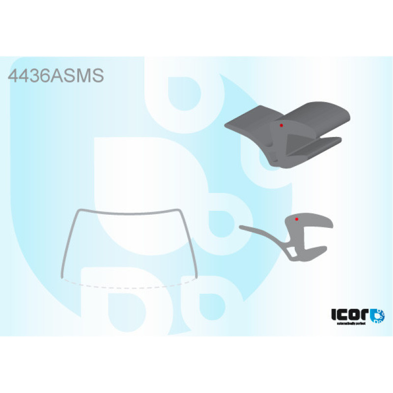 Молдинг лобового скла Kia Cerato 09-12 (Icor)