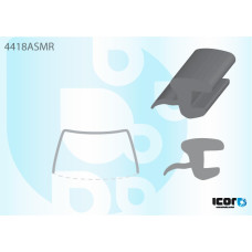 Молдинг лобового скла Kia Sorento 02-09 (Icor)