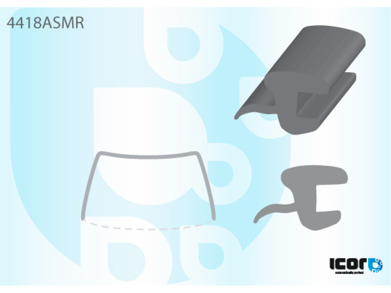 Молдинг лобового скла Kia Sorento 02-09 (Icor)