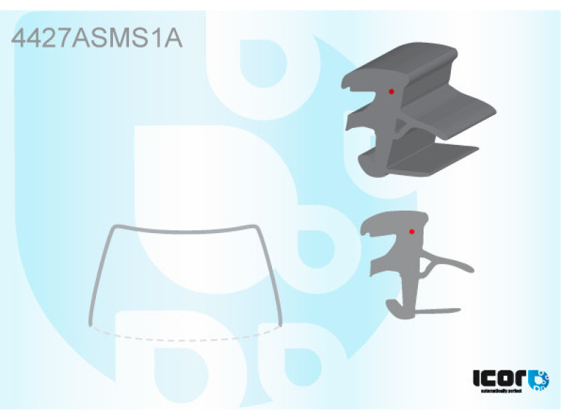 Молдинг лобового скла Kia Magentis 09-11 (Icor)