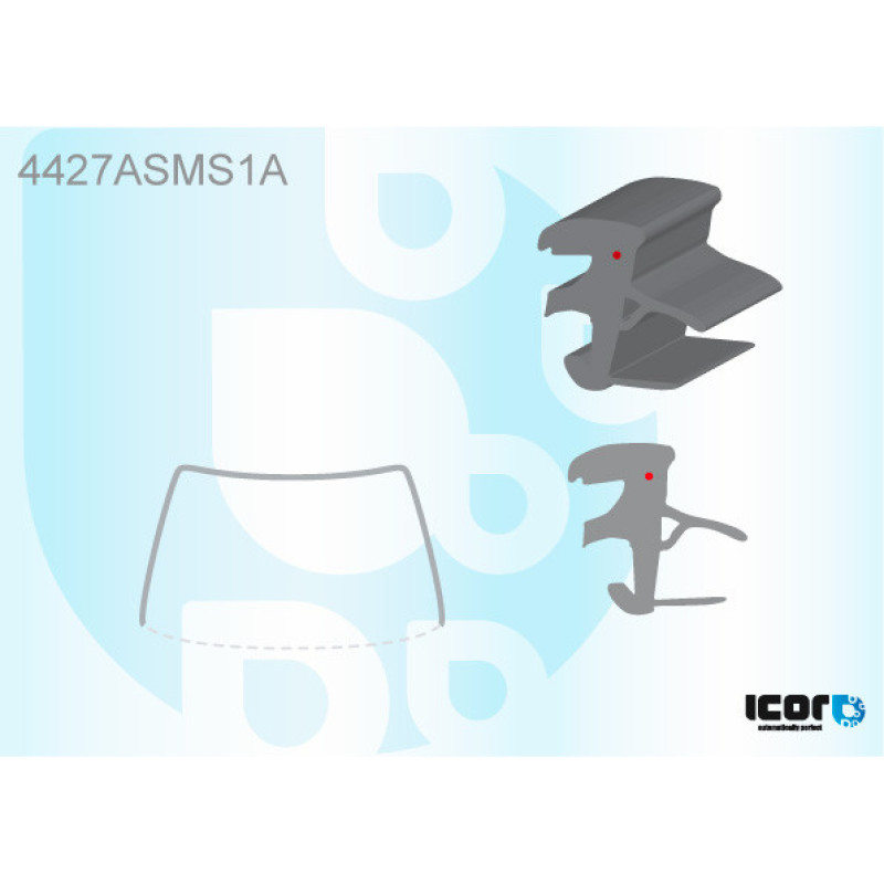 Молдинг лобового скла Kia Magentis 09-11 (Icor)