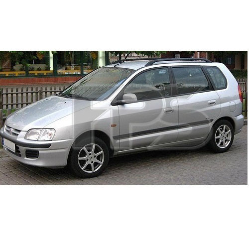 Скло дверне заднє Mitsubishi Space Star 02-05 ліве (XYG)