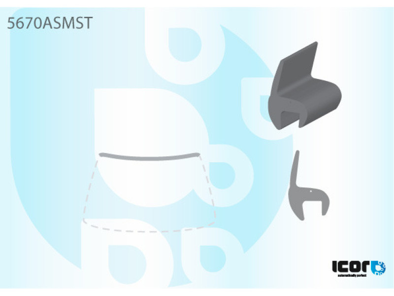 Молдинг лобового скла верхній Mitsubishi Lancer 9 04-08 (Icor)