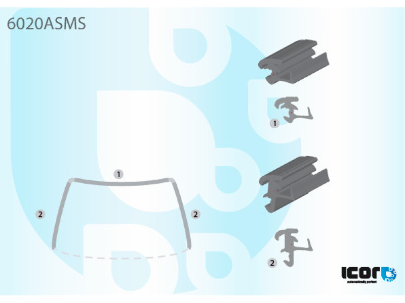 Молдинг лобового скла Nissan Primera P12 02-08 (Icor)