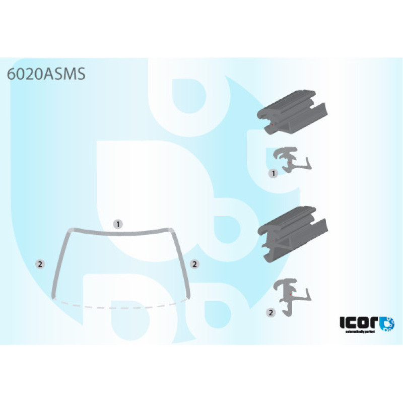 Молдинг лобового скла Nissan Primera P12 02-08 (Icor)