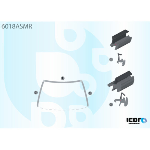 Молдинг лобового скла Nissan X-Trail T30 2001-2007 (Icor)