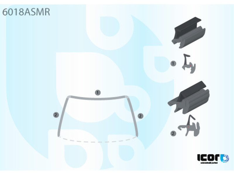 Молдинг лобового скла Nissan X-Trail T30 01-07 (Icor)