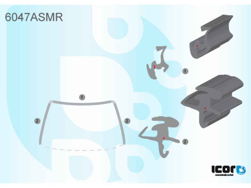 Молдинг лобового скла Nissan X-Trail T31 07-14 (Icor)