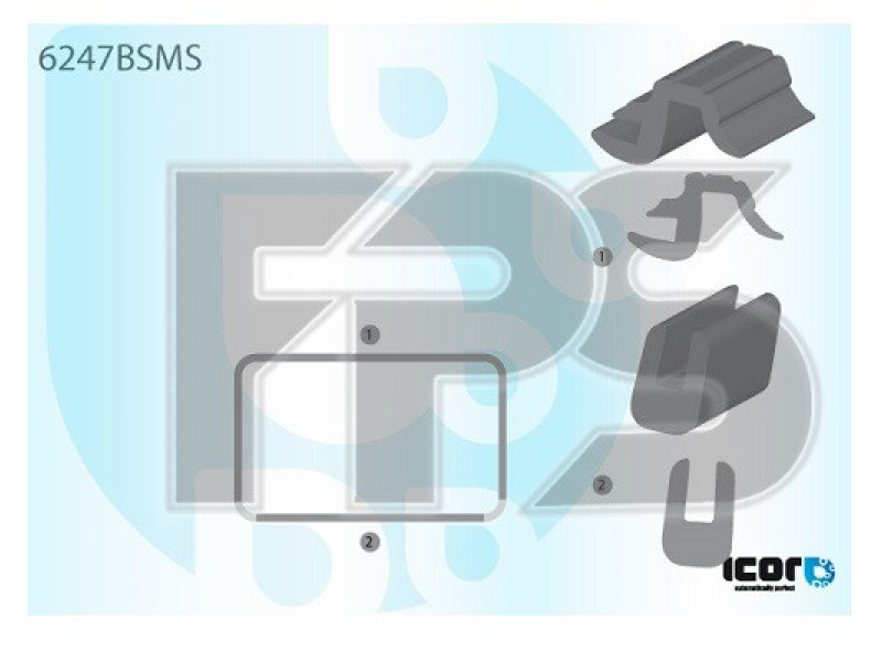 Молдинг заднього скла Daewoo Nexia 95-15, Opel Kadett E 85-91 седан (Icor)