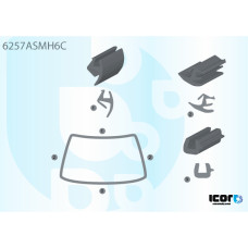 Молдинг лобового скла хетчбек Opel Astra F 91-97 (Icor)