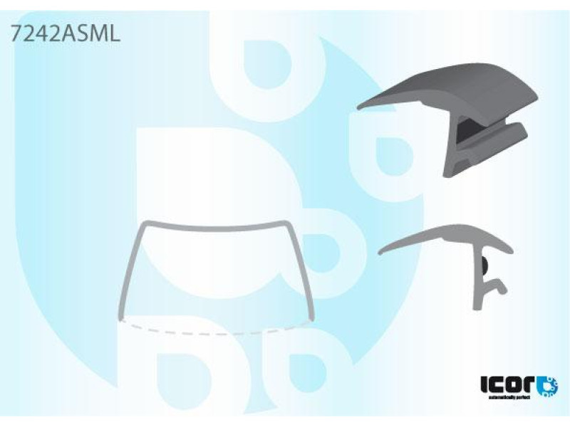 Молдинг лобового скла Renault Premium 96- (Icor)