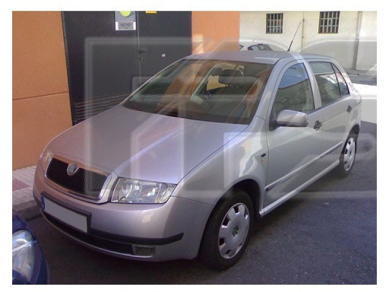 Скло дверне переднє праве Skoda Fabia 99-07 (Sekurit)