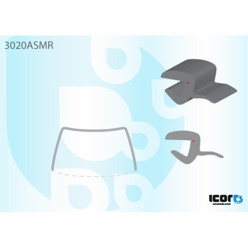 Молдинг лобового скла SsangYong Actyon 2006-2012 / Kyron 2005-2014 (ICOR)