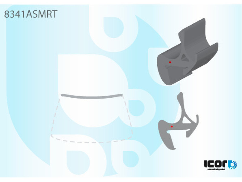 Молдинг лобового скла верхній Toyota Land Cruise Prado 120 03-09 (ICOR)