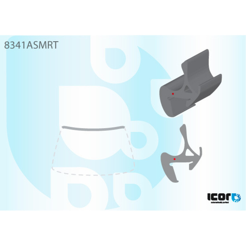 Молдинг лобового скла верхній Toyota Land Cruise Prado 120 03-09 (ICOR)