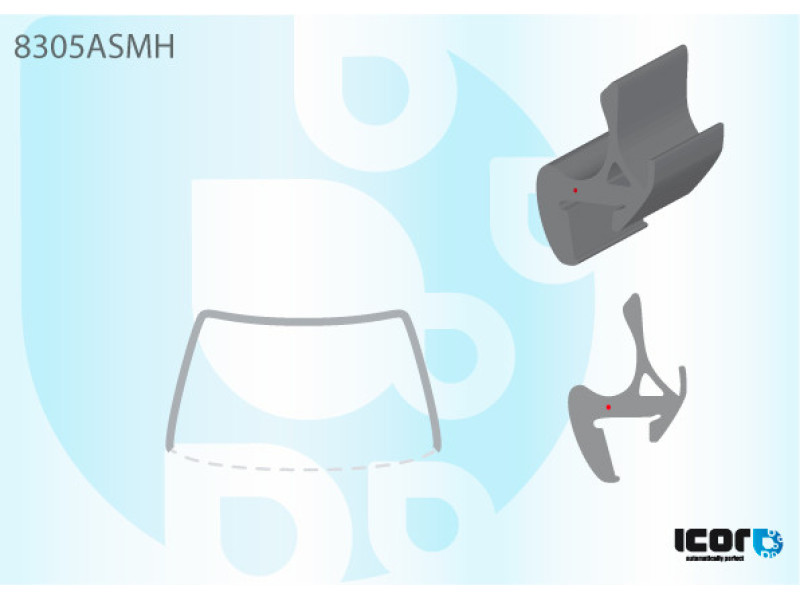 Молдинг лобового скла Toyota Avensis T22 97-03 (ICOR)