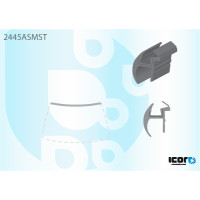 Молдинг лобового скла верхній на BMW 5 E60 03-10 (Icor)