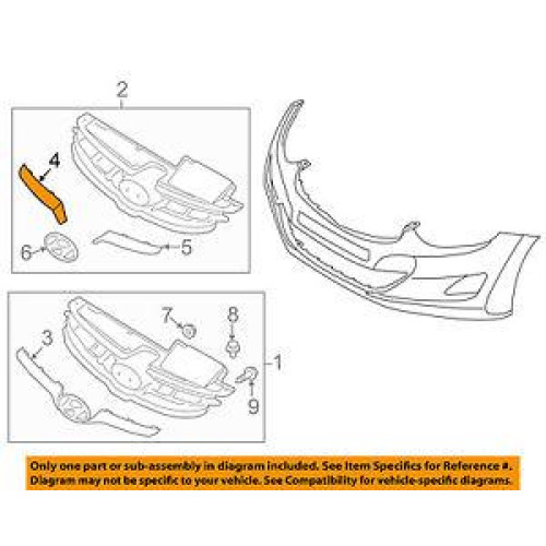 Молдинг решітки радіатора правий Hyundai Elantra 11-13 OE 863533X200