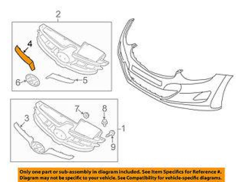 Молдинг решітки радіатора правий Hyundai Elantra 11-13 OE 863533X200