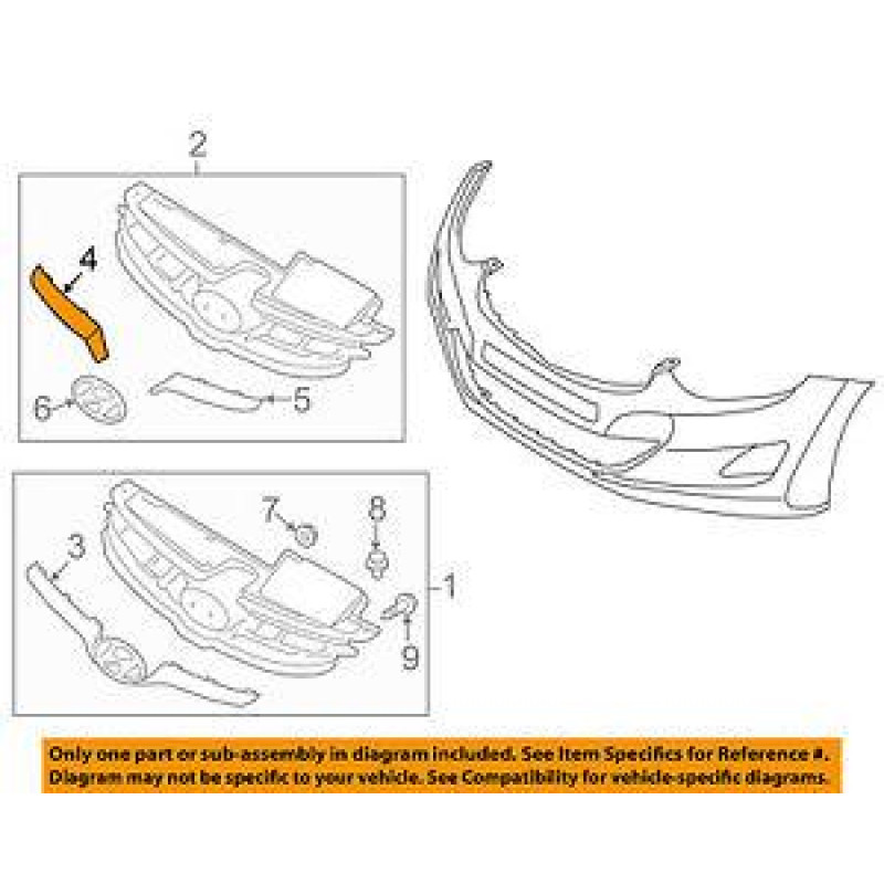 Молдинг решітки радіатора правий Hyundai Elantra 11-13 OE 863533X200