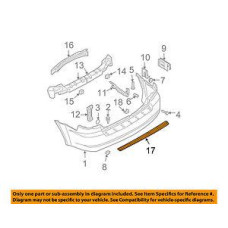 Накладка заднього бампера верхня Kia Sorento 02-09 OE 866453E000