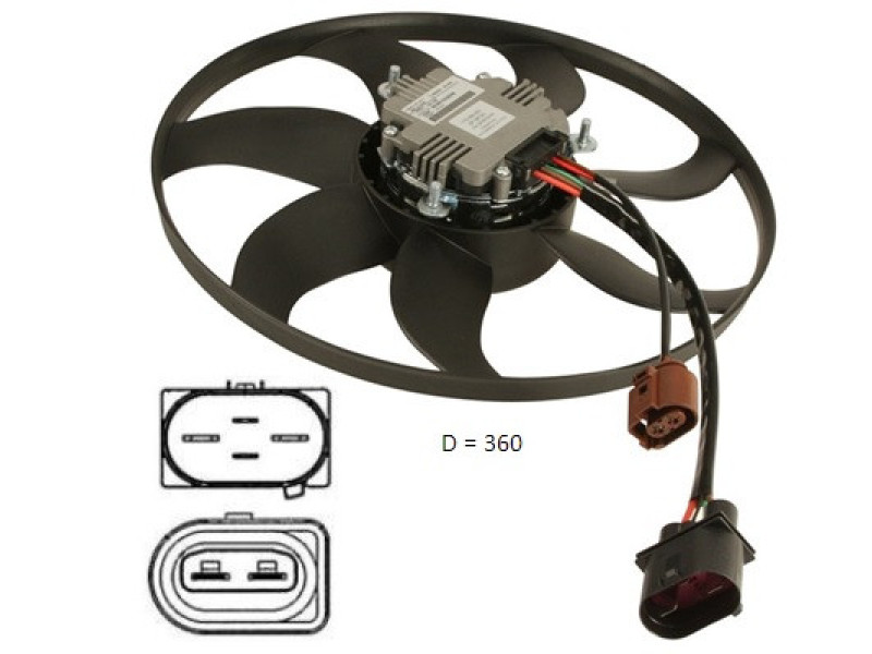 Вентилятор радіатора VW Golf (FPS) FP 74 W1006
