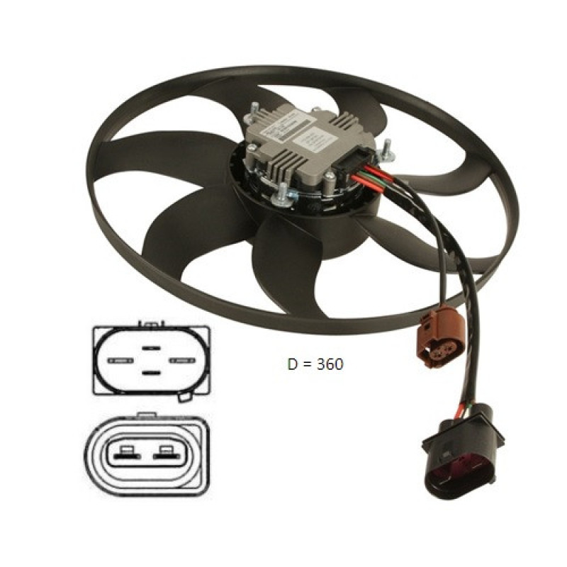 Вентилятор радіатора VW Golf (FPS) FP 74 W1006